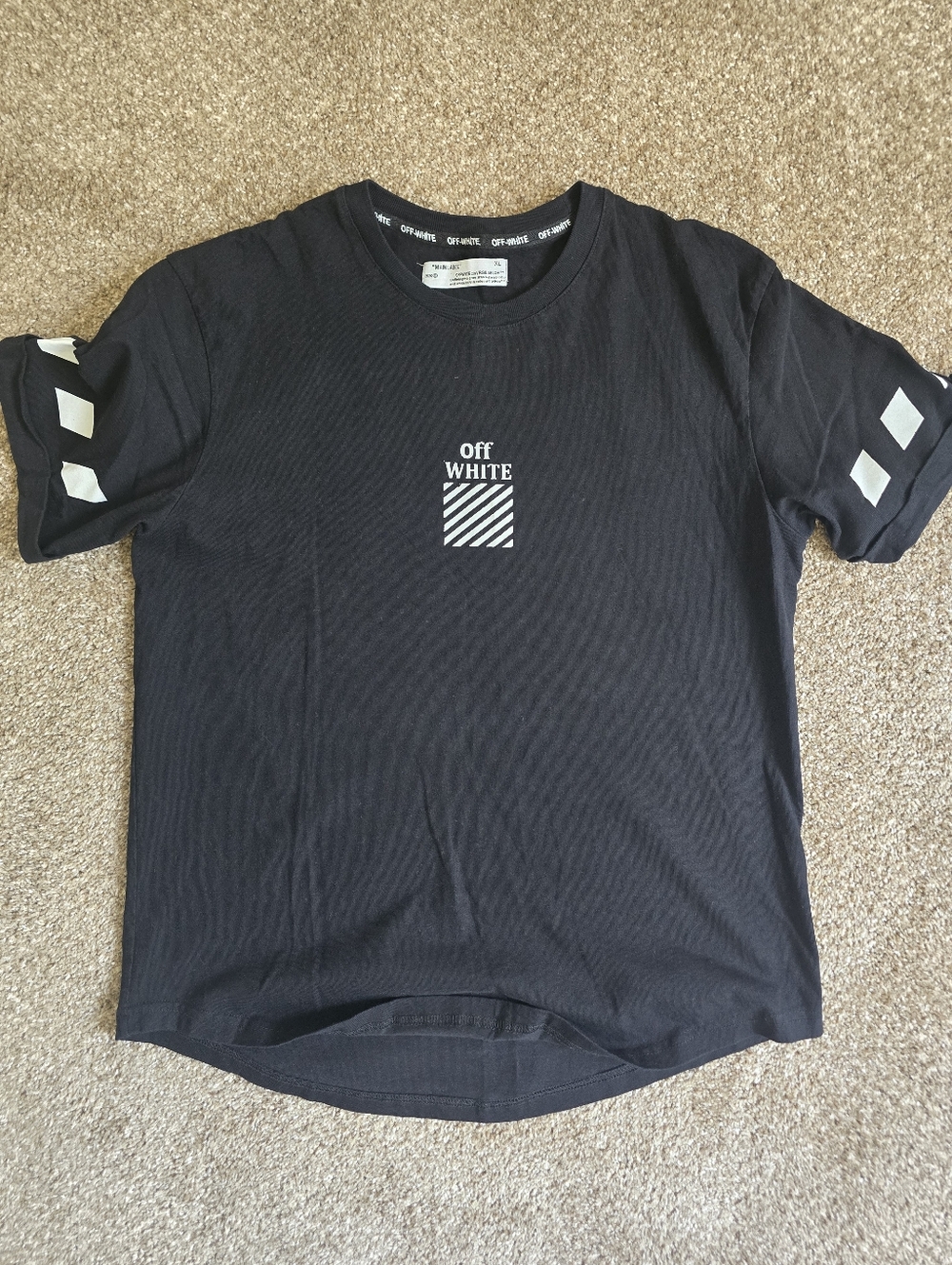 Off-White Black Tee with White Branding
